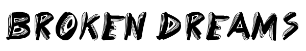 Broken Dreams font preview